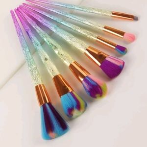 BOGO@50% 7 Piece Crystal Handle Makeup Brush Set